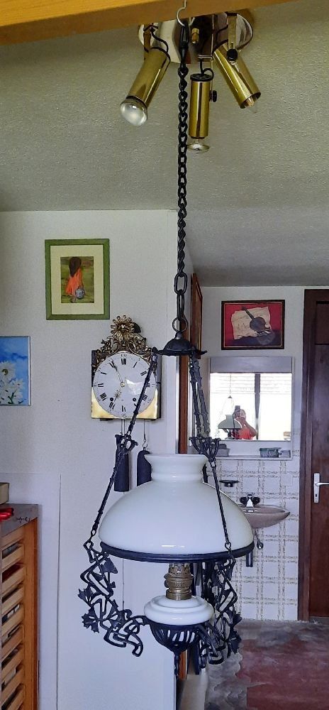 Lampade: klassische Petrollampe hängend – Usato da Eschenbach venduto da Alicekunst 4