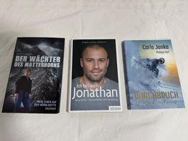 3x Bücher, Biografien von Schweizern