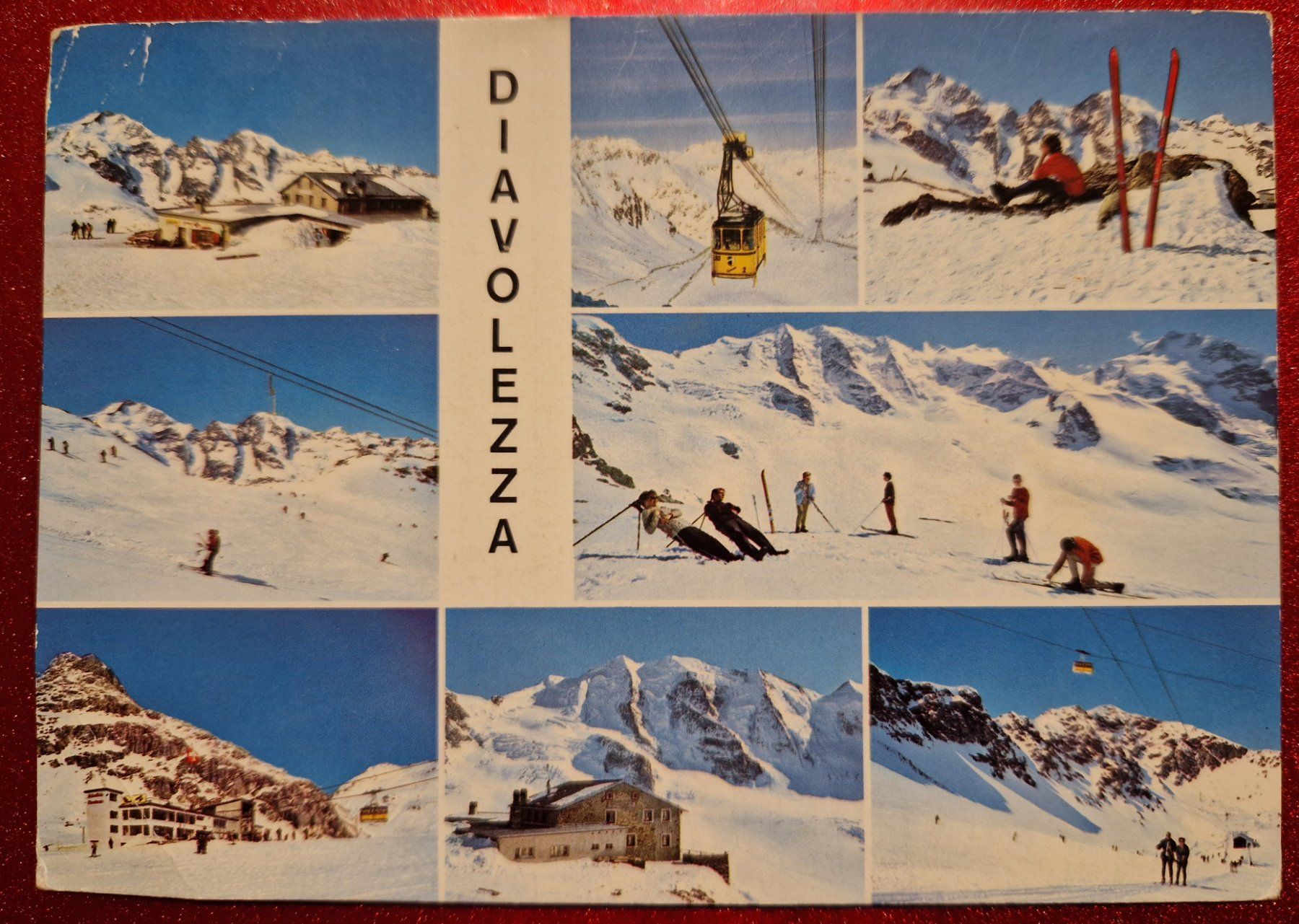 Cartoline postali: Diavolezza 1974 Skihütte Bergbahn Winter – Usato da Melchnau venduto da Fishel