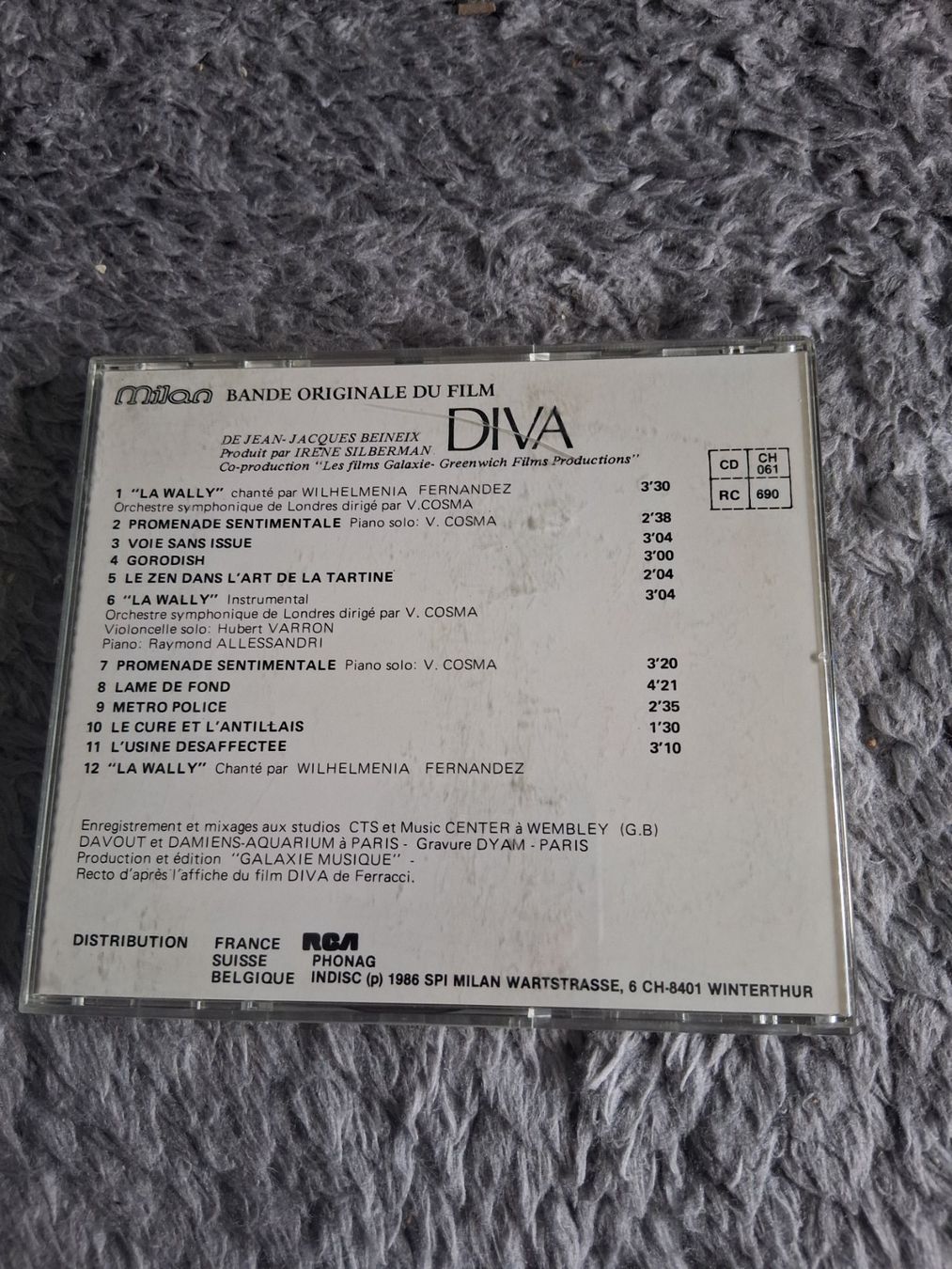 CD: DIVA    SOUNDTRACK    CD – Usato da Wetzikon ZH venduto da Ramones01 1