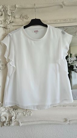 Bluse Top Grösse 42  Weiss Doppellagig Weiss