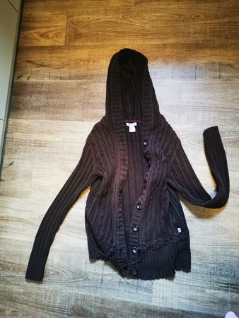 OCK Strickjacke mit Kapuze, Gr. 38/40, Baumwolle, Top Zustan
