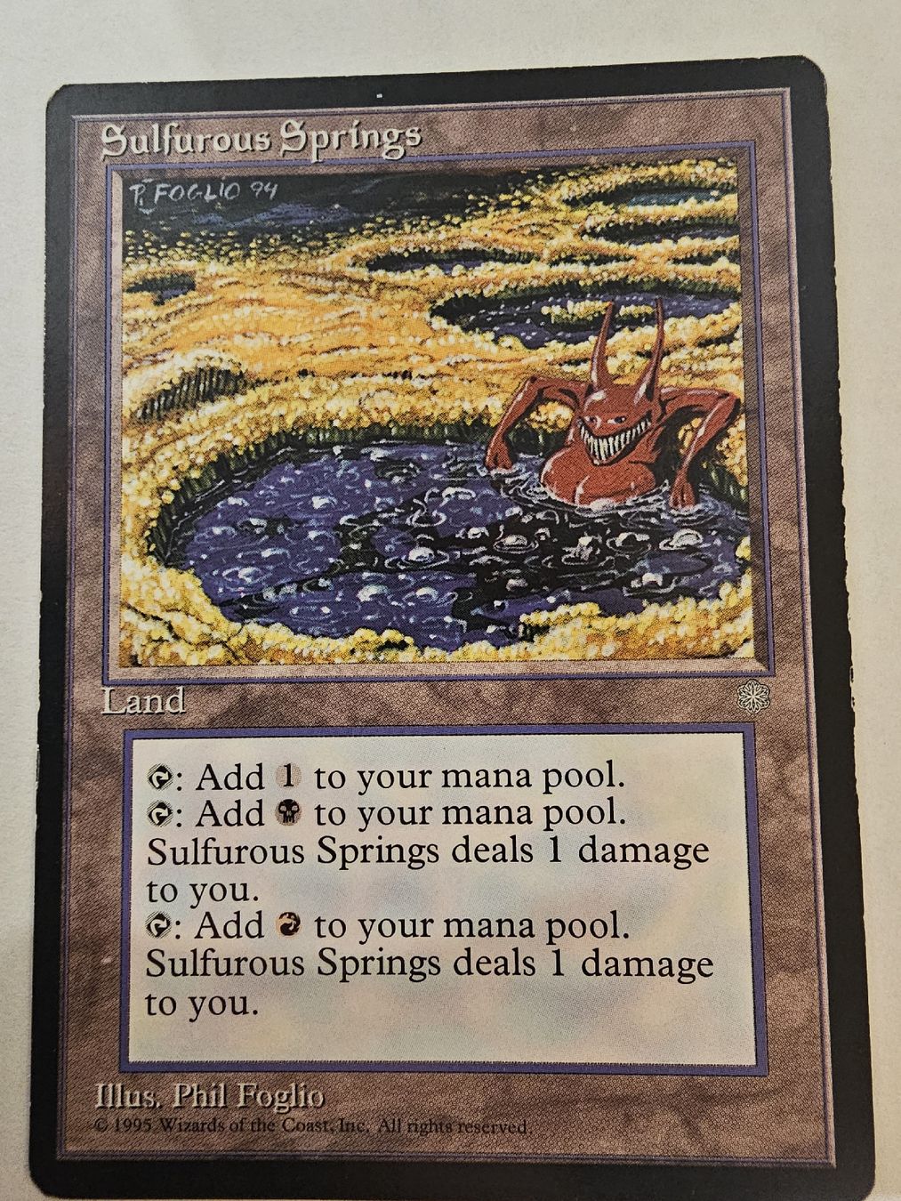 Magic: The Gathering - Carta Singola 'Sulfurous Springs' (Sorgenti Sulfuree) - Set Ice Age - Rarità Rara - 2