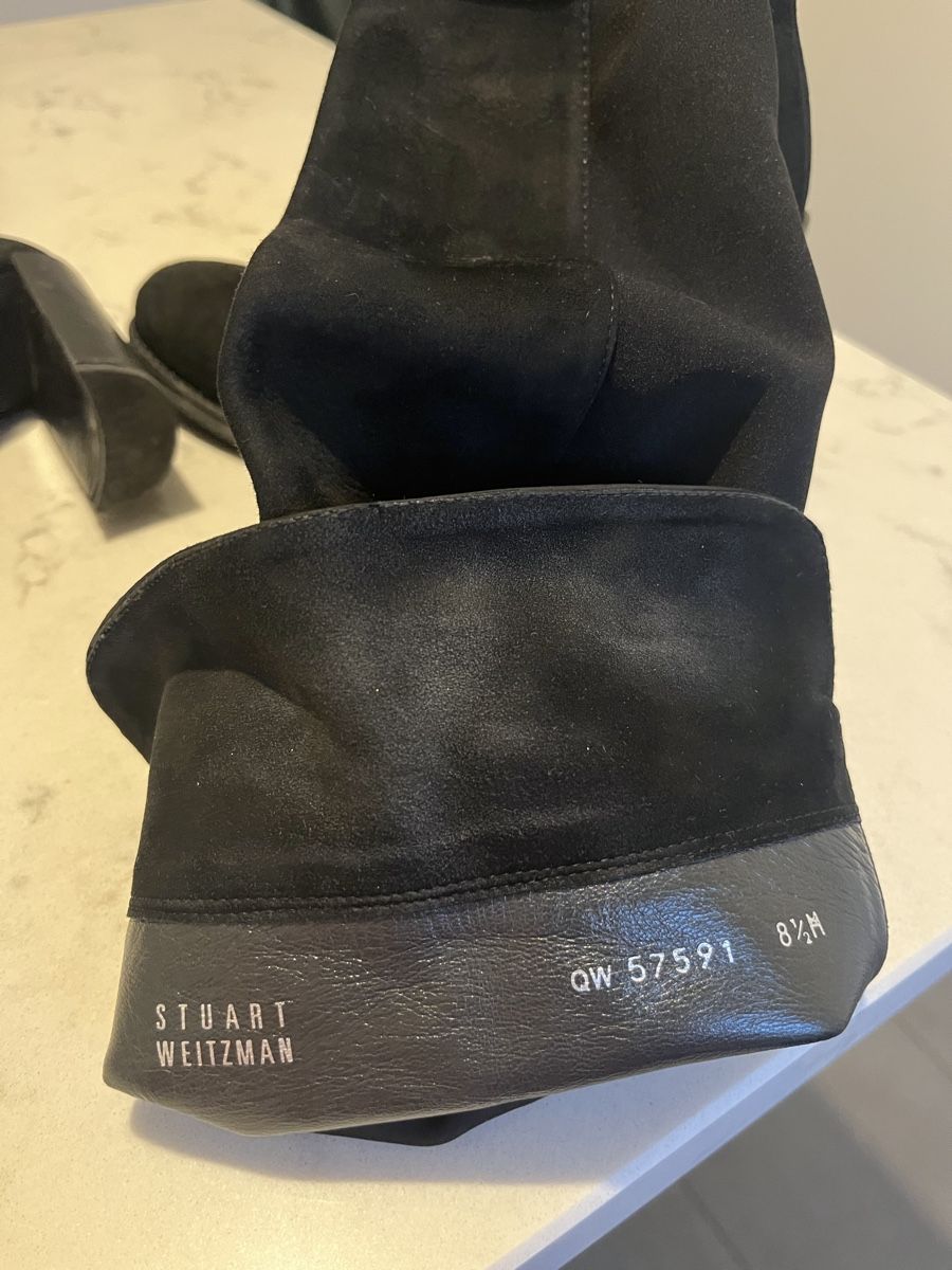 Stuart Weitzman Scarpe da donna: Stuart Weitzman Over-the-Knee Boots, Size 8.5 US, Black – Usato da Mies venduto da nic_yk5d 6