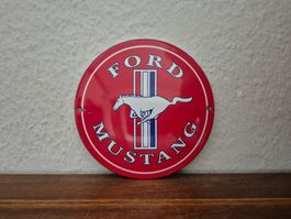 Emailschild Ford Mustang Logo Werkstatt USA Emaille Schild