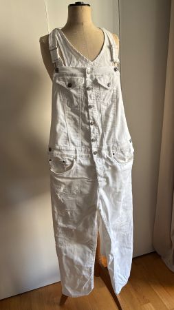 Dondup Denim Jumpsuit Weiss Distressed Italy Gr. 29