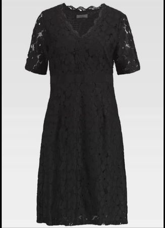 Elegantes Schwarzes Spitzenkleid Gr. 40 NEU