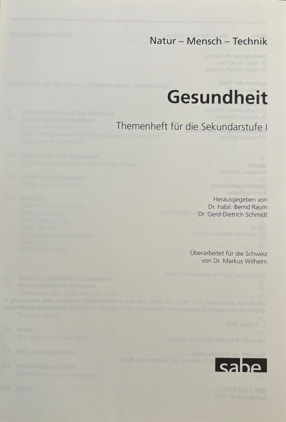 Libri: Natur-Mensch-Technik - Gesundheit – Nuovo (secondo la descrizione) da Sarnen venduto da Livres 1