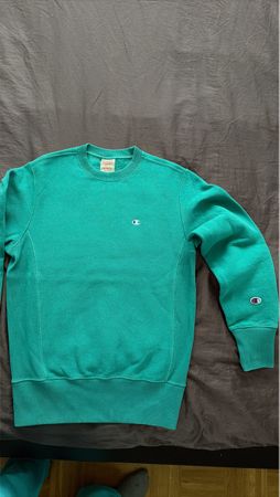 Pull-over Champion vert col rond état comme neuf