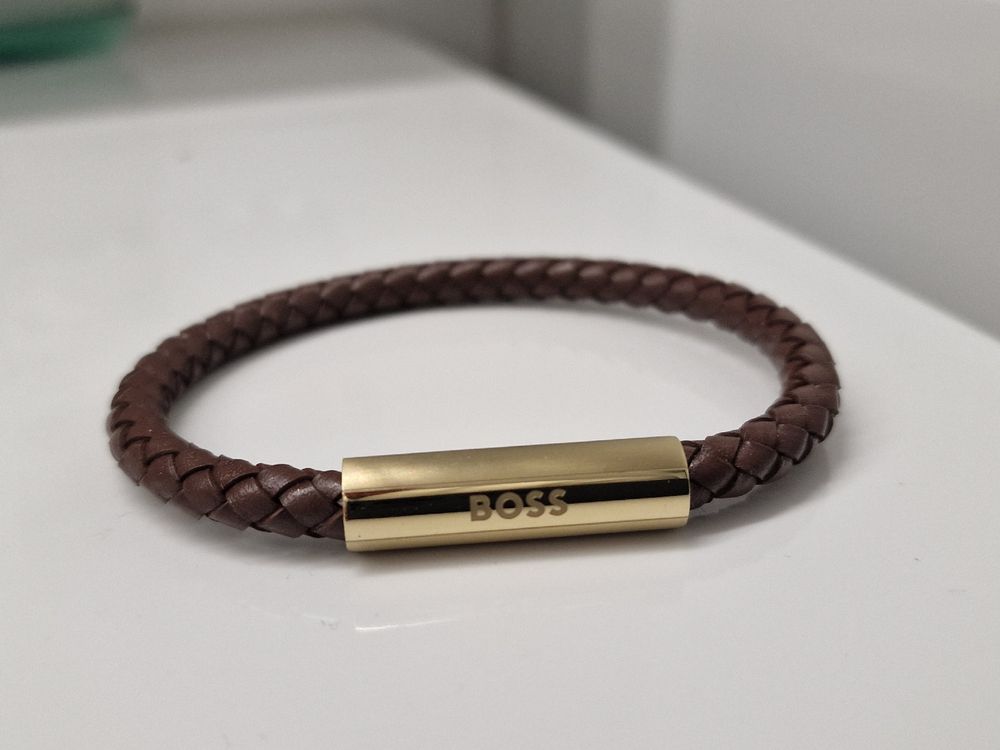 2er Set Lederarmband Herren Mit Tigerauge & Lavastein - 21cm Braun - Personalisierte Männer Armbänder