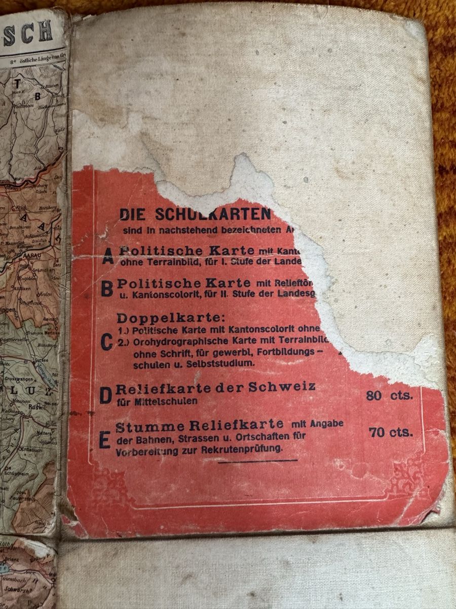 Landkarten & Atlanten: Schweizer Landkarten antik  /  3 Stück – Gebraucht aus siebnen von minte 4