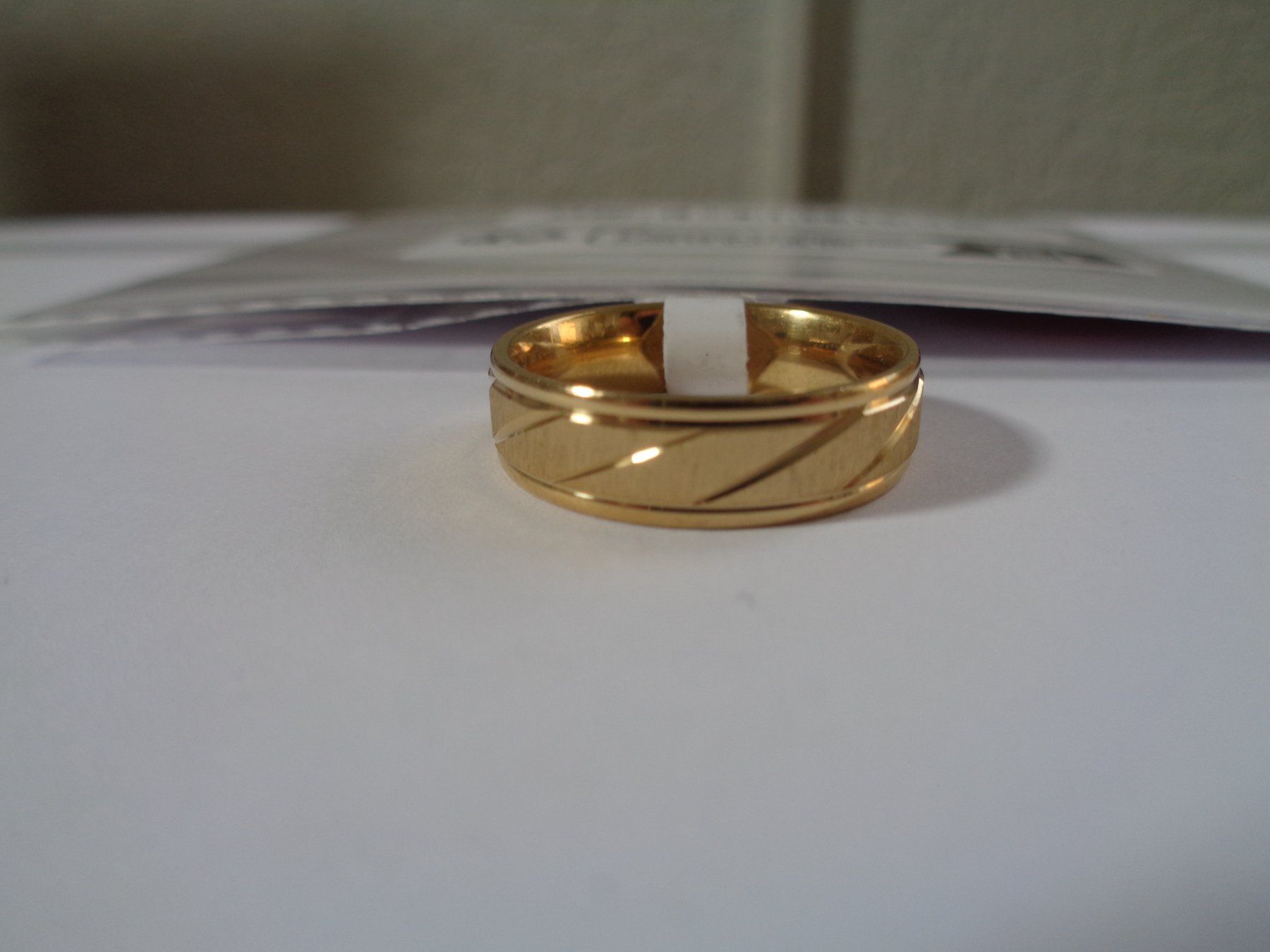 Ringe: Ring Edelstahl gold (57) – Neu und originalverpackt aus Langenbruck von Gumsi 1
