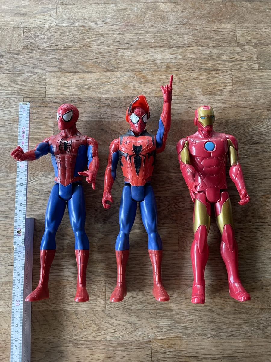 Marvel Giocattoli: 3 Supers héros Spiderman IronMan – Usato da Fully venduto da Peluche3 1