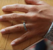 Eternity Ring Verlobungsring fancy Diamanten blau