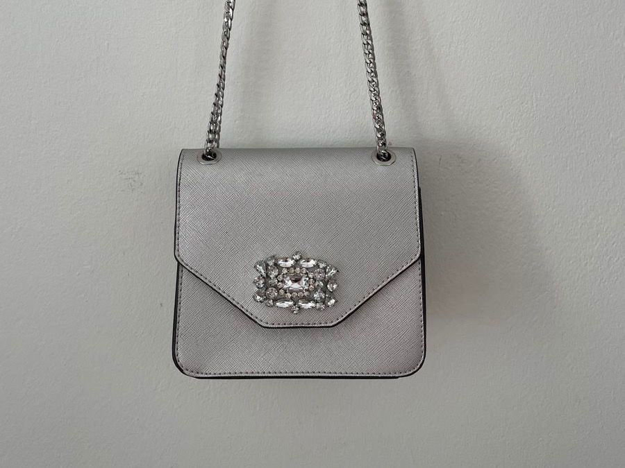 Borse da donna: Borsetta elegante argentata con strass – Usato da Bellinzona venduto da remarema 1
