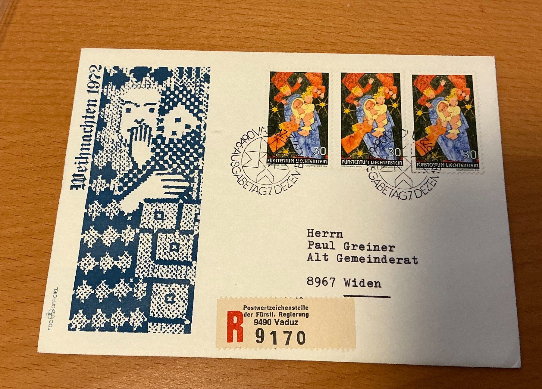 Tous les timbres: 1 Vaduz Einschreiben – Neuf (Voir description) à Koblenz par Markenhimmel