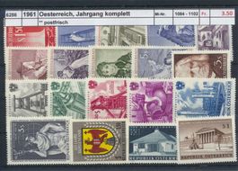 1961 Österreich, Jahrgang komplett, ** postfrisch