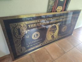 Wandbild 1 Dollar Note Design gross gebraucht 200x90cm