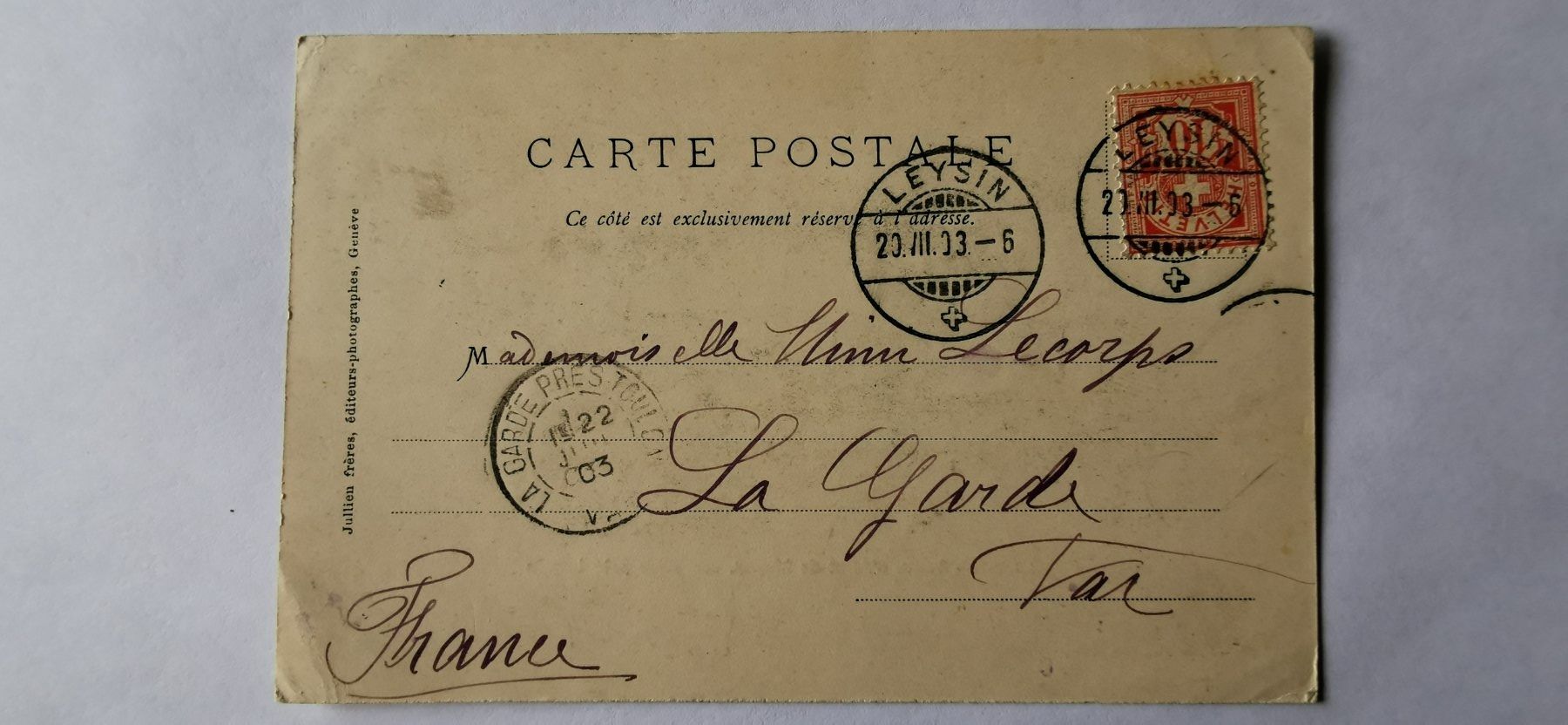 Alle Briefmarken: Postkarte 1903 – Gebraucht aus Aadorf von Chnorli-Furz
