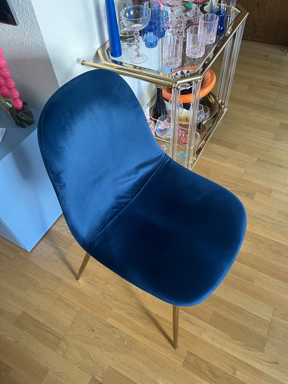 Maisons du monde Chaises: 3 blaue Stühle im skandinavischen Style – D'occasion à Zürich par RahelFen 1