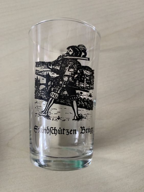 Wein- oder Souvenir Glas Erinnerung Standschützen Brugg 1