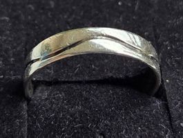 Bague Argent 925 design ondulé Taille 54 bon état ☆☆☆