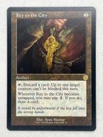 Magic Key to the City Karte Artfct, gut erhalten