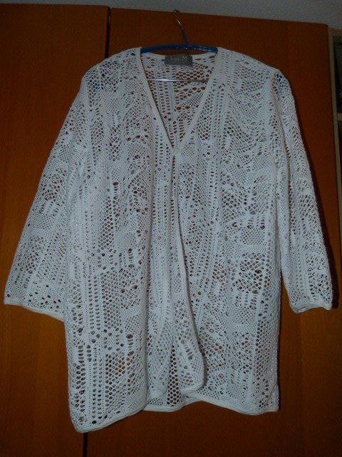 Giacche: Häkeljacke biggi M., Gr. 42, weiss, Boho-Style – Usato da Nunningen venduto da Fashion-Ave51 1
