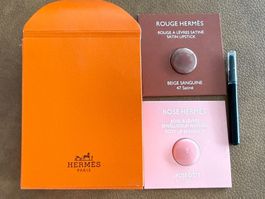 Neu Hermès Lippenstift Muster Beige Sanguine & Rose d'Été