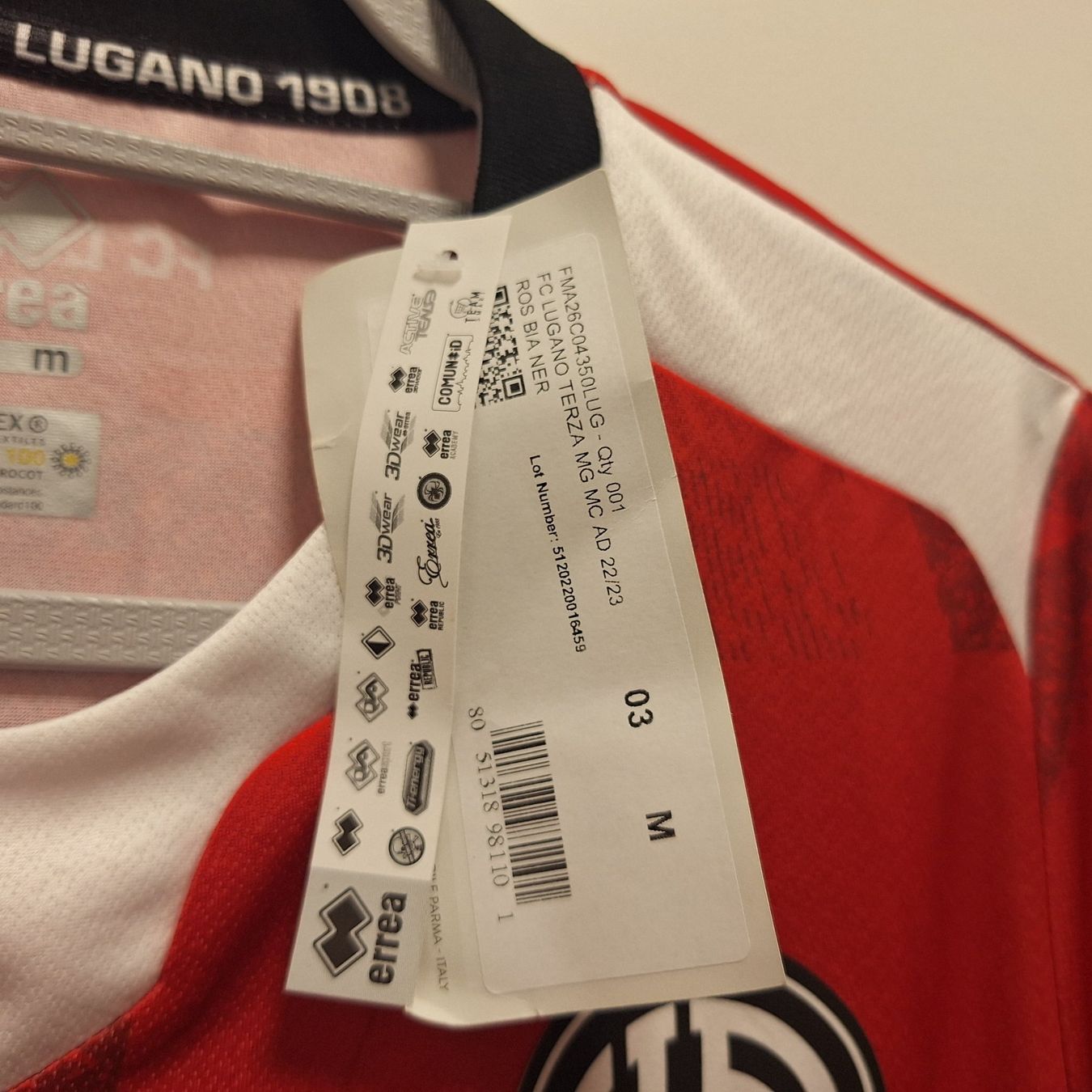 Canottiere & Pantaloni: Fc Lugano third away M mit etikette – Nuovo e nell'imballaggio originale da Bellinzona venduto da LA-ropa-de-Juan 1