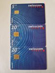 Swisscom Taxcard 3er Set. Welt, Puzzle.