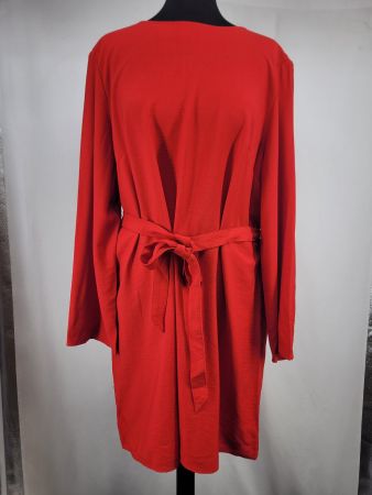H&M Robe rouge avec ceinture à nouer M
