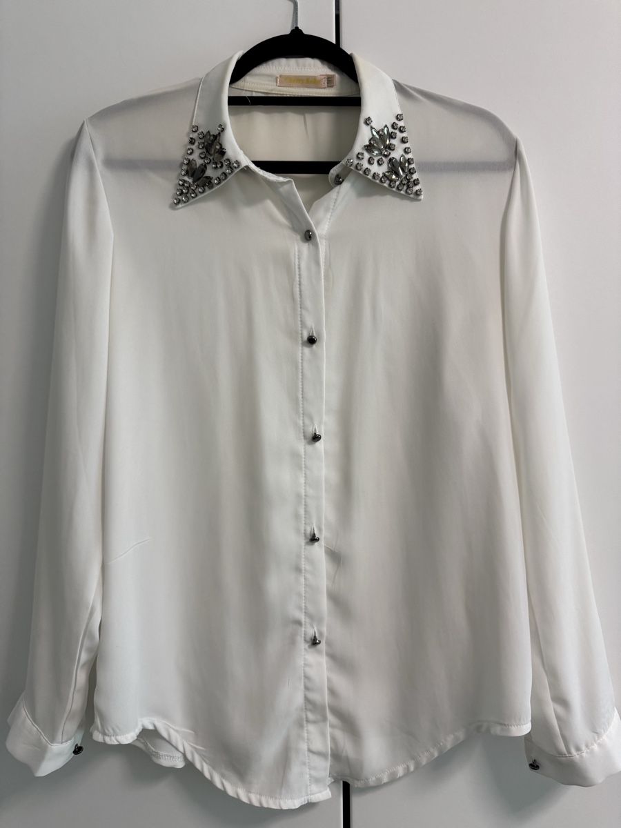 Camicette: Bluse mit Glitzerkragen – Usato da Zürich venduto da ljp_2hsx