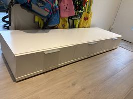 Lowboard TV / Fernseher mit 3 Schubladen weiss