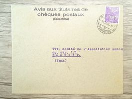TR66 Enveloppe + Timbre Suisse 1954