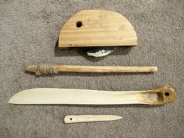 Steinzeit Werkzeug Schaber Silex Messer Knochen Messer Nadel