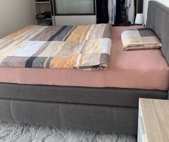 Boxspringbett 140x200cm, Dunkelgrün