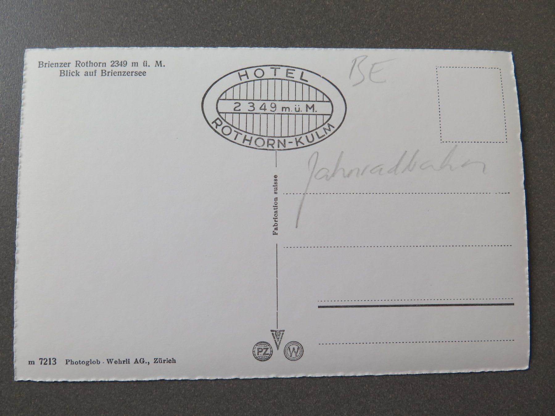 Cartes postales: BRIENZER ROTHORN - ZAHNRADBAHN – D'occasion à Wittenbach par lipasal 2