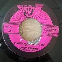 Cindy Carson - If You Know How To Lie / 1. US-Press. 1967