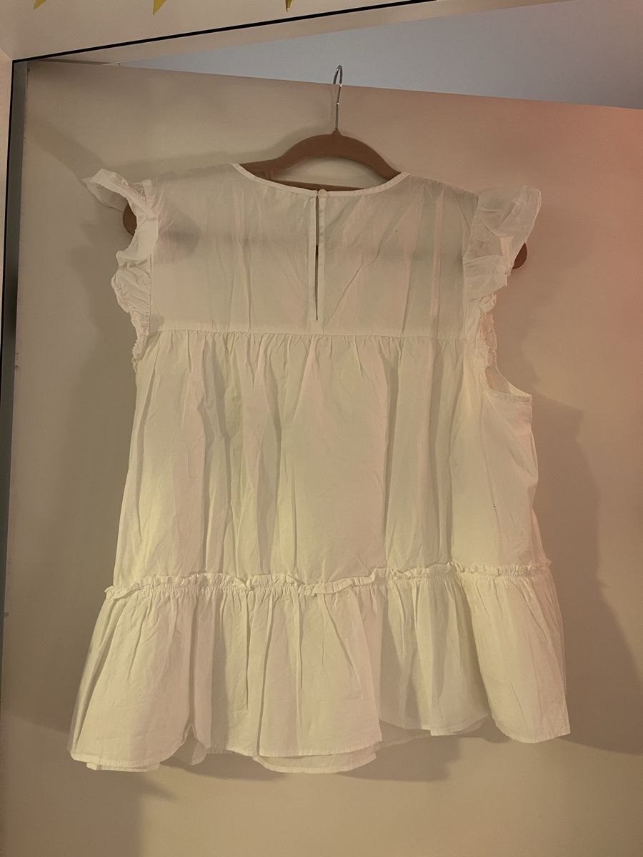 H&M Camicette: Sommerliches, weisse Bluse mit Spitze – Nuovo (secondo la descrizione) da Zürich venduto da Closetbesties 3