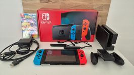 Nintendo Switch Konsole mit Zubehör und Spiel guter Zustand