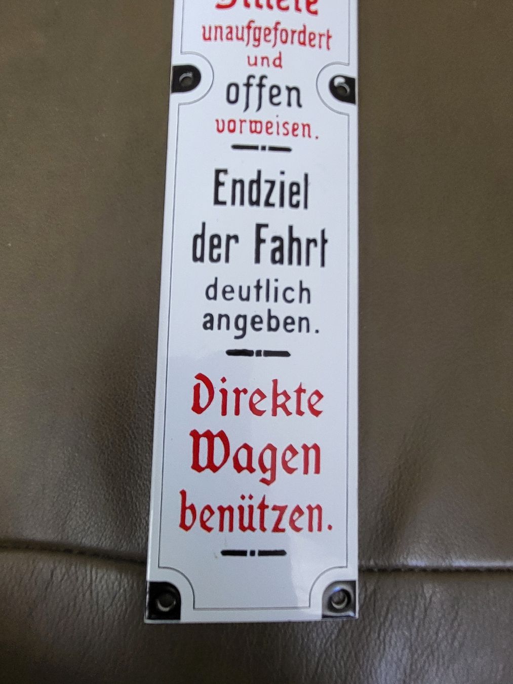 BVB Insegne: altes BVB Basel Emailschild Fahrtaxe Billete Bahn – Usato da nunningen venduto da mic_88k2 1