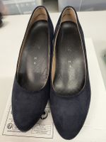 Elegante, dunkelblaue Wildleder Pumps, Gr. 38, Top Zustand