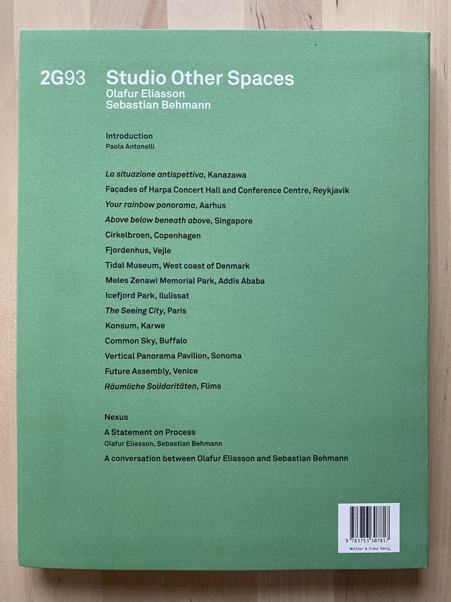Libri: Architecture book : Studio Other Spaces / Olafur Eliasson – Nuovo (secondo la descrizione) da Zürich venduto da Ele_khf9 1
