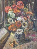 Impressionistisches Stillleben – Blumen in Vase 1942