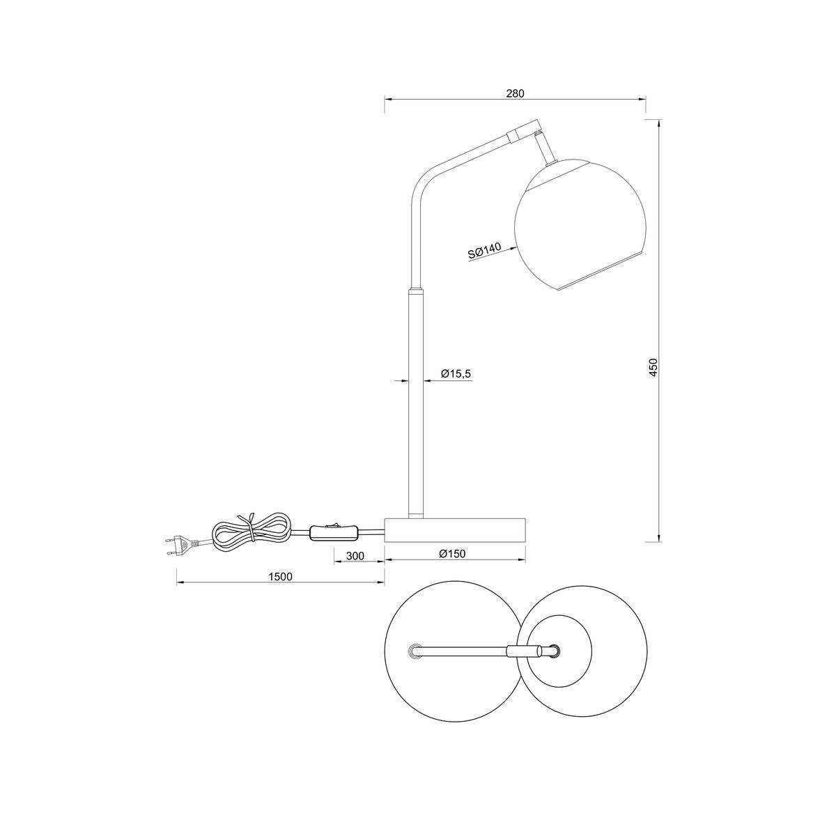 Lampade: Tischleuchte, Glas, Chrom, 45 cm Höhe – Nuovo (secondo la descrizione) da Kreuzlingen venduto da Smart-Light 8