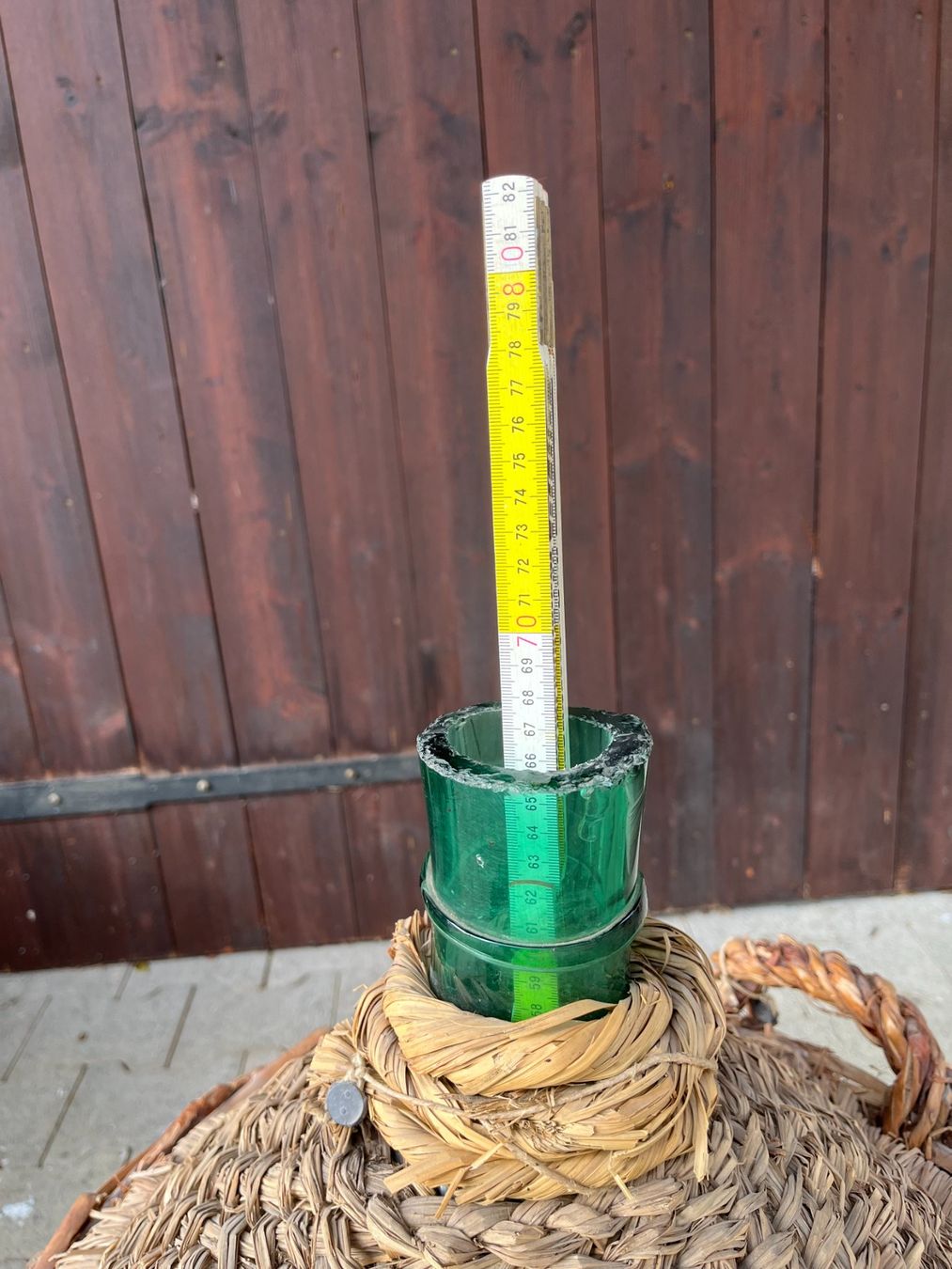 Bottiglie: Grosse Korbflasche/Weinflasche antik, Deko Herbstzeit – Usato da Bonstetten venduto da tzhfrri1 1