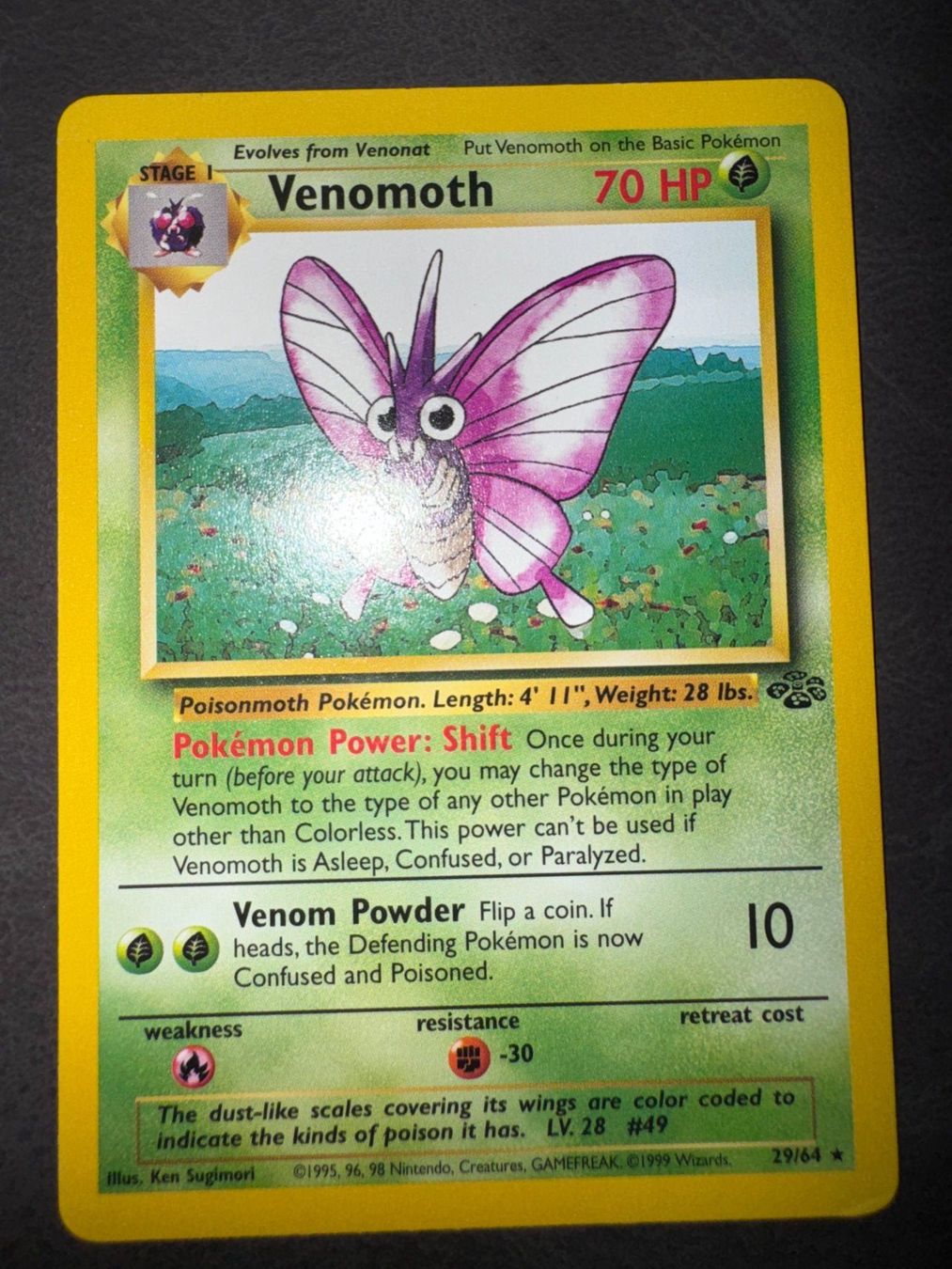 Pokémon Carte collezionabili: Pokemon Venomoth 29/64 Rare - Jungle - ENG – Usato da Erstfeld venduto da PokeSandero
