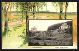 Grusskarten-AK Gremsmühlen, Villen a. B