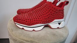 Christian Louboutin rote Sneakers mit Nieten Grösse 39